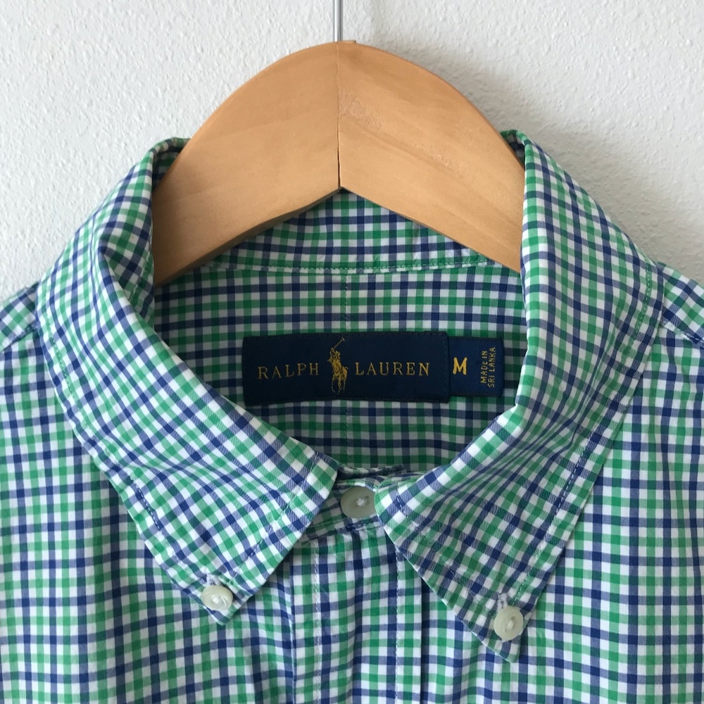 Ralph Lauren Short Sleeve Gingham Dress Shirt
